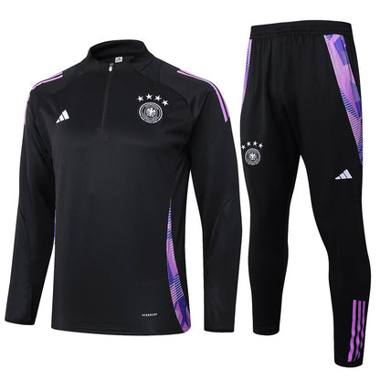 Germany 1/4 Zip Tracksuit 24/25 - Black / Magenta