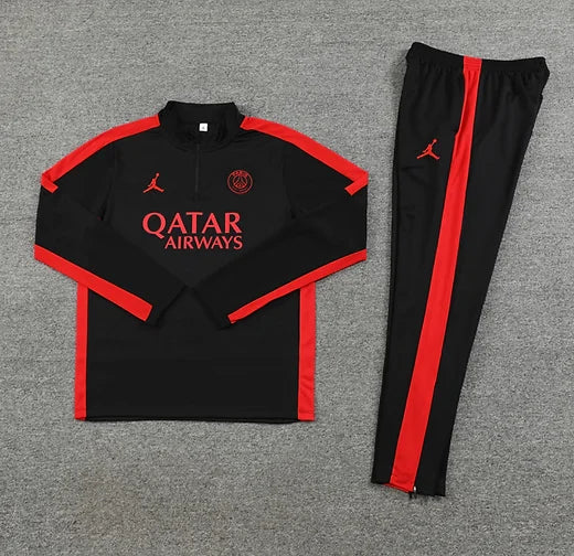 Black / Red (Striped) - Paris Tracksuit