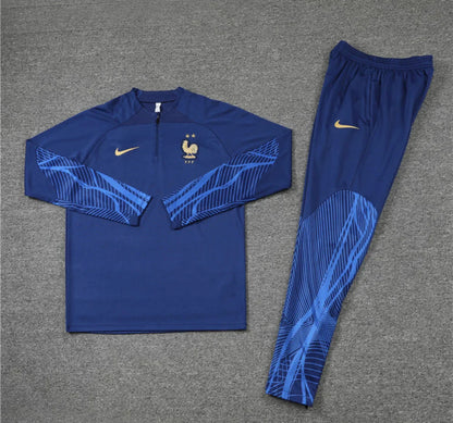 France 1/4 Zip Tracksuit - Navy