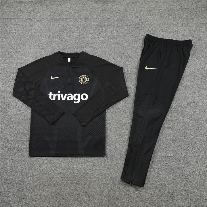 Chelsea 1/4 Zip Tracksuit - Triple Black